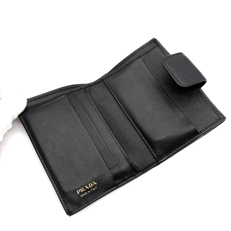 プラダ PRADA サフィアーノ 二つ折り財布 コンパクトウォレット 財布