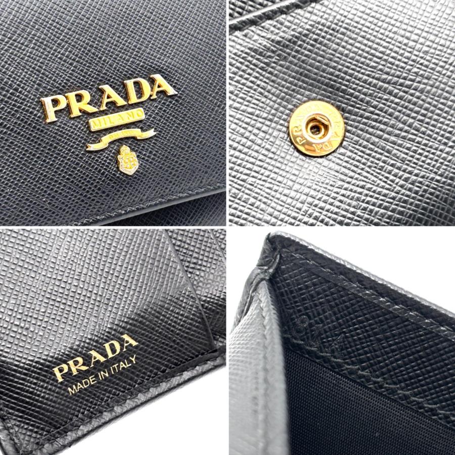 プラダ PRADA サフィアーノ 二つ折り財布 コンパクトウォレット 財布