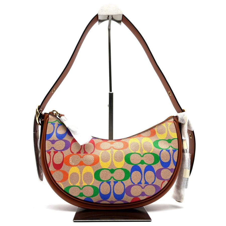 COACH コーチ ルナ ワンショルダーバッグ レインボー シグネチャー