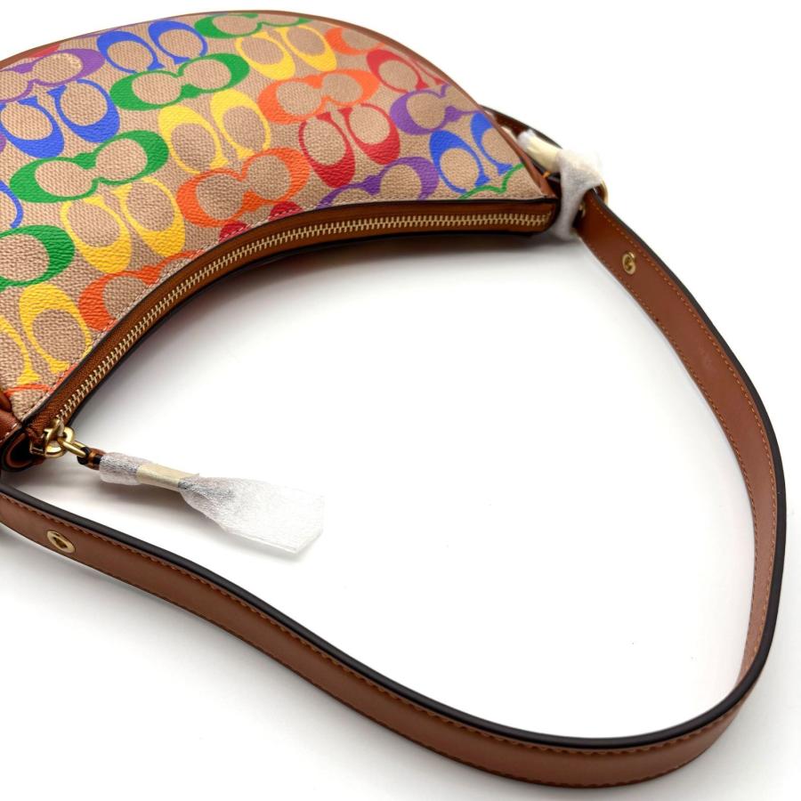 COACH コーチ ルナ ワンショルダーバッグ レインボー シグネチャー