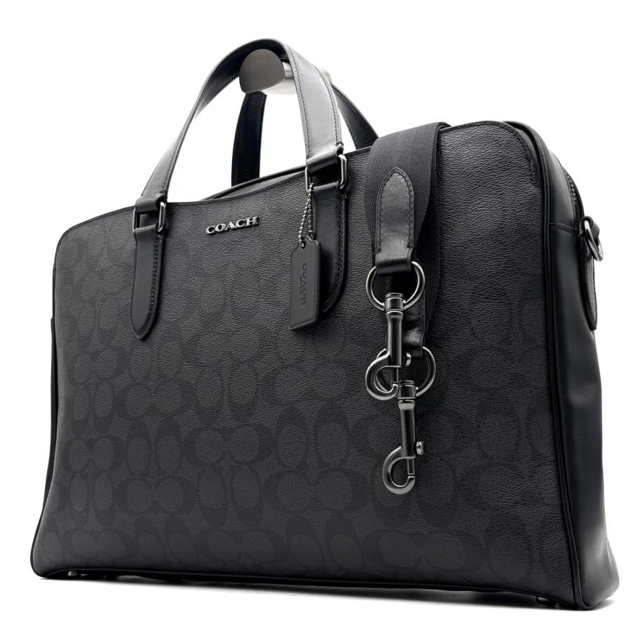 COACH グラハム　ビジネスバッグ　ブリーフケース ブラック コーチ COACH グラハム シグネチャー ビジネスバッグ ブリーフケース