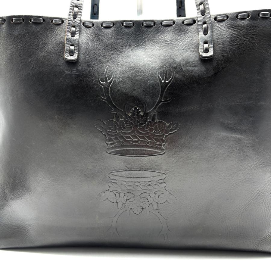 FENDI フェンディ セレリア トートバッグ 鹿の角 王冠 型押し レザー
