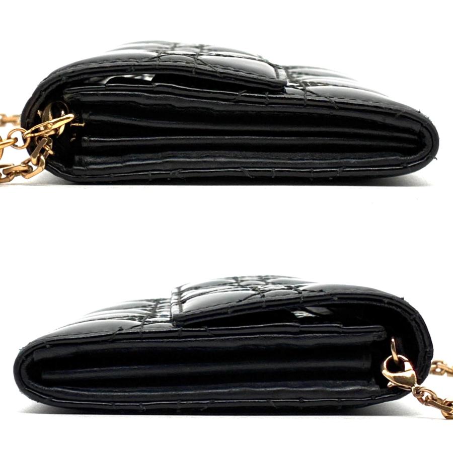 クリスチャンディオール Christian Dior カナージュ 長財布 チェーン