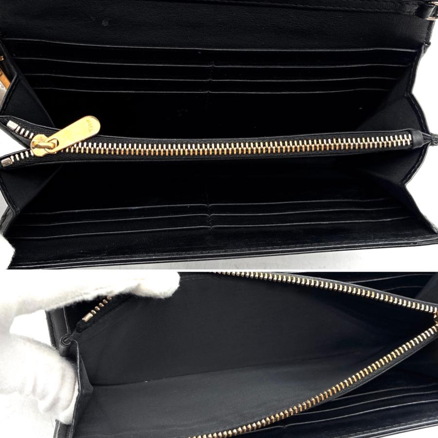 クリスチャンディオール Christian Dior カナージュ 長財布 チェーン