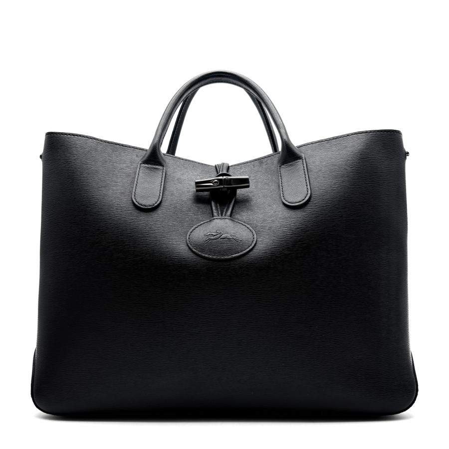 レディース LONGCHAMP(ロンシャン) トートバッグ ロゾ 黒 レザー