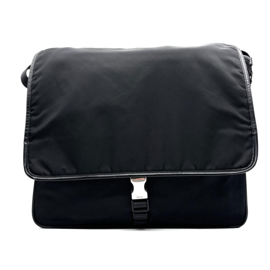 美品 PRADA プラダ 三角ロゴ メッセンジャーバッグ ショルダーバッグ プラダ PRADA ショルダーバッグ メッセンジャー フラップ 三角ロゴ