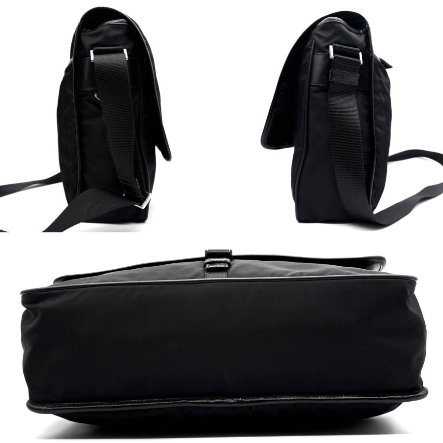 プラダ PRADA ショルダーバッグ メッセンジャー フラップ 三角ロゴ