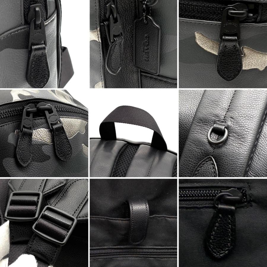 【美品】COACH 3way 迷彩柄 カモフラ　リュック　ビジネスバッグ　レザー コーチ COACH バックパック リュック ビジネス鞄 カモフラ 迷彩 レザー