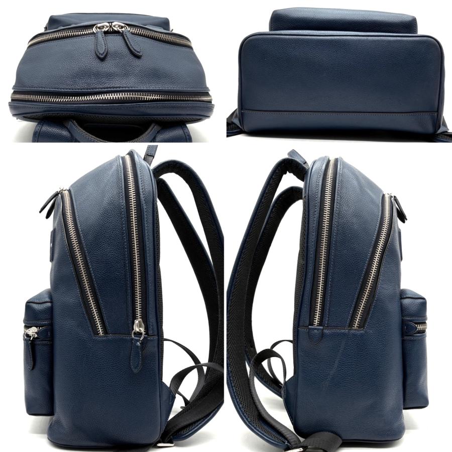 美品 コーチ COACH リュックサック バックパック 型押しロゴ A4 大容量
