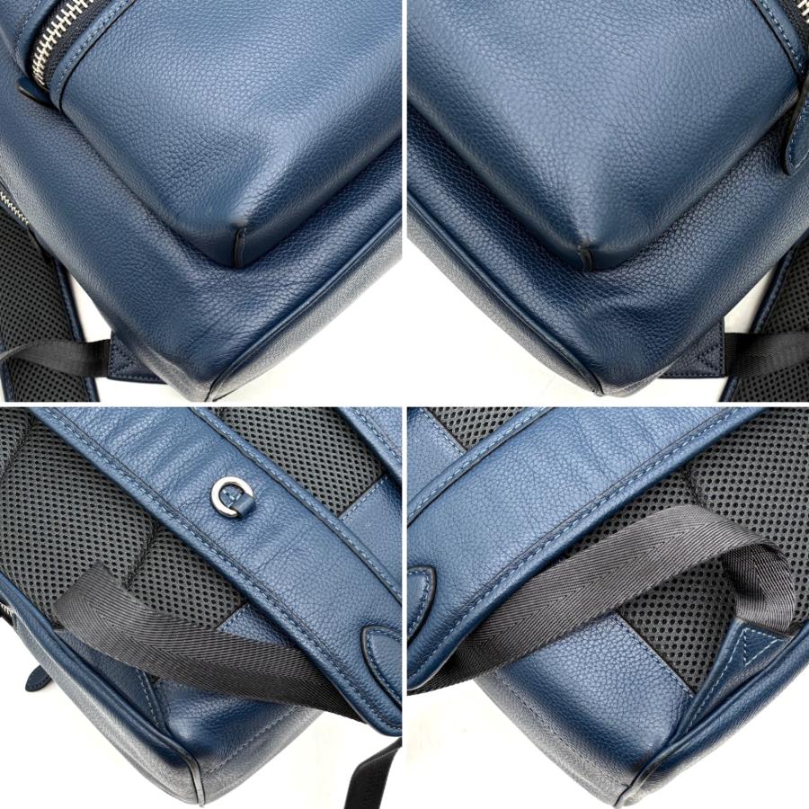 美品 コーチ COACH リュックサック バックパック 型押しロゴ A4 大容量