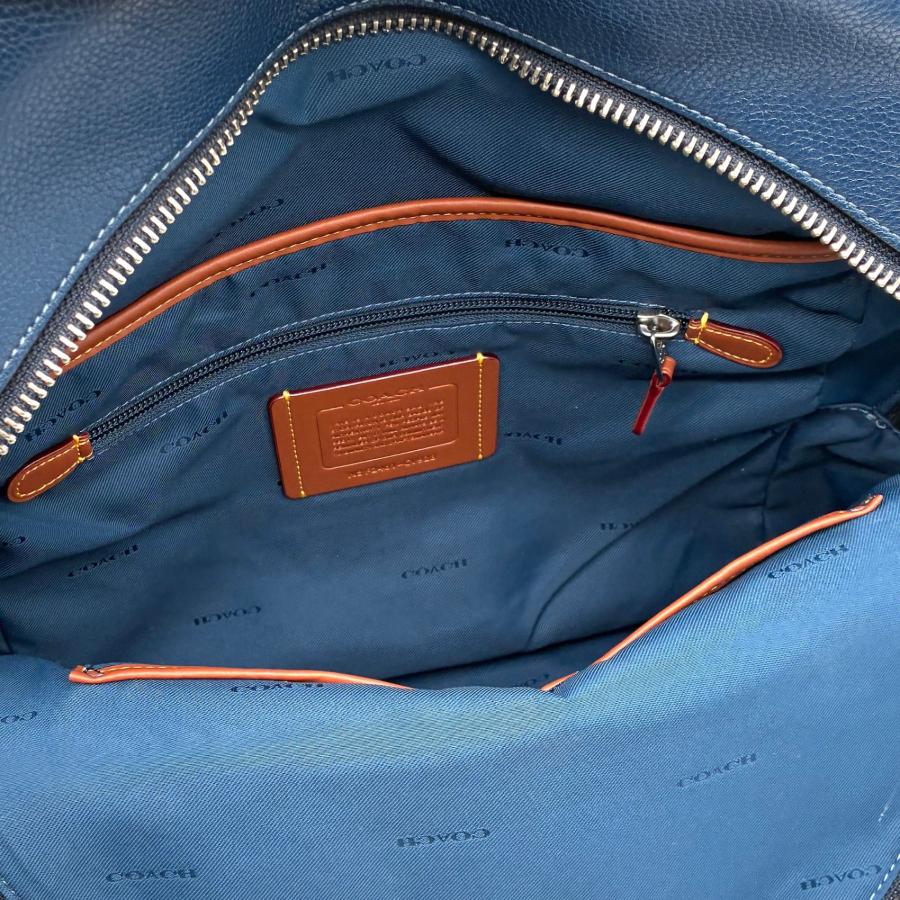 美品 コーチ COACH リュックサック バックパック 型押しロゴ A4 大容量