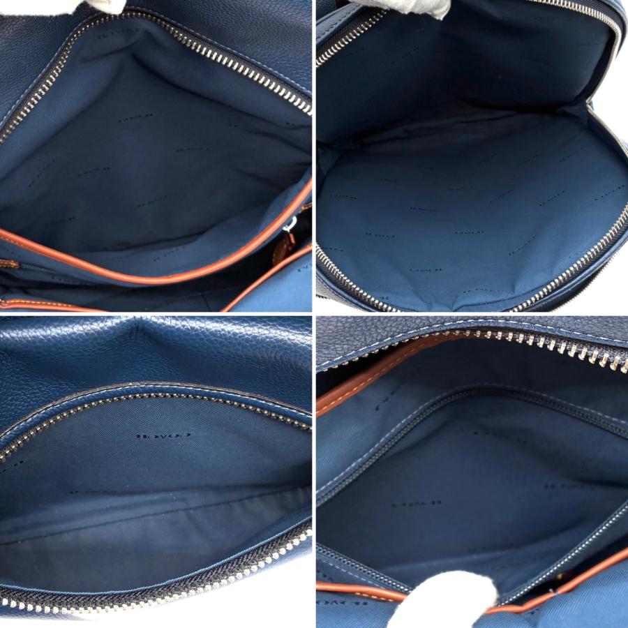 美品 コーチ COACH リュックサック バックパック 型押しロゴ A4 大容量