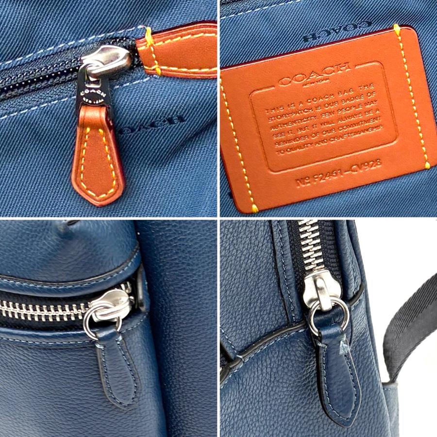 美品 コーチ COACH リュックサック バックパック 型押しロゴ A4 大容量