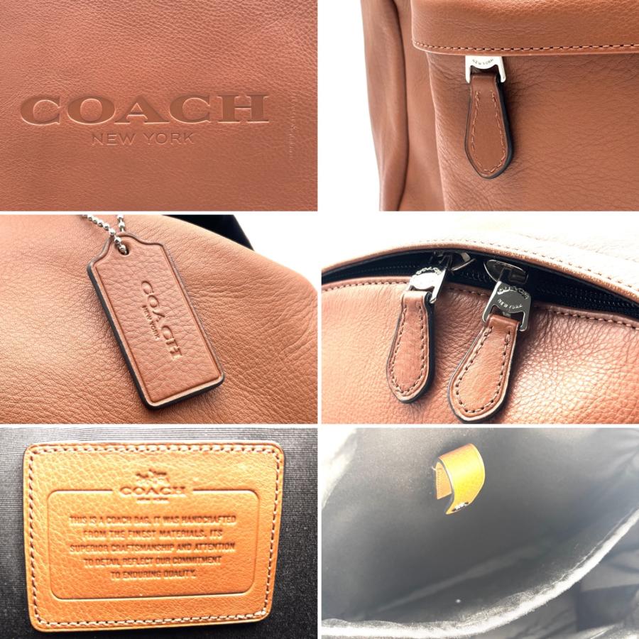 極美品 コーチ COACH リュックサック バックパック 型押しロゴ A4 大