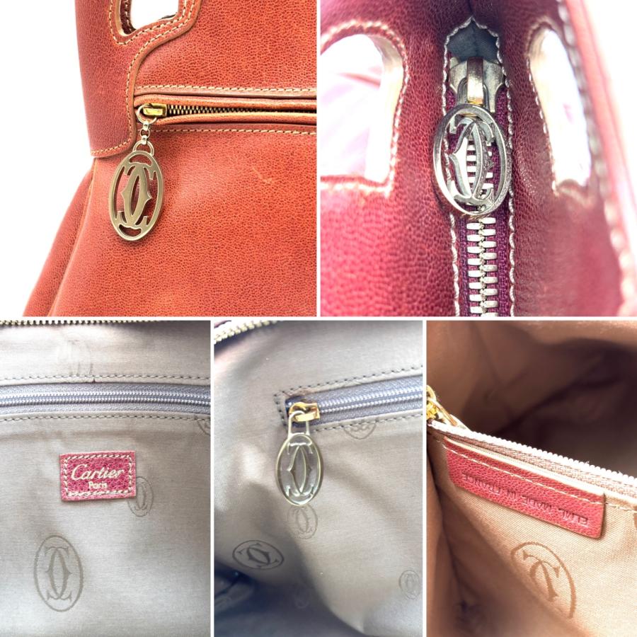 カルティエ Cartier マルチェロ パンチングロゴ ハンドバッグ トート