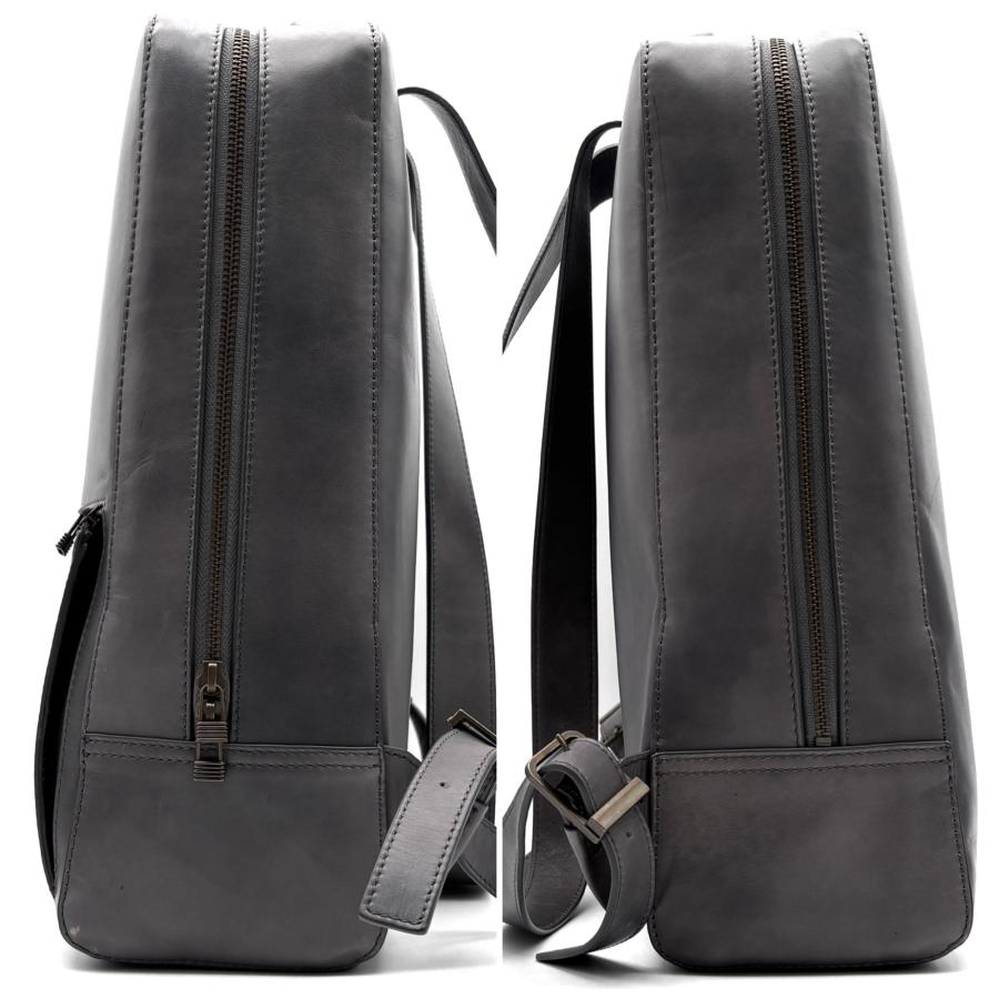 美品 マザーハウス MOTHERHOUSE アンティーク スクエア ラージ バックパック リュック レザー グレー 灰色 ビジネス A4 大容量 夏休み 帰省 お盆 敬老の日 シルバーウィーク 秋 ギフト プレゼント ユニセックス マザーハウス MOTHERHOUSE アンティーク スクエア ラージ バックパック