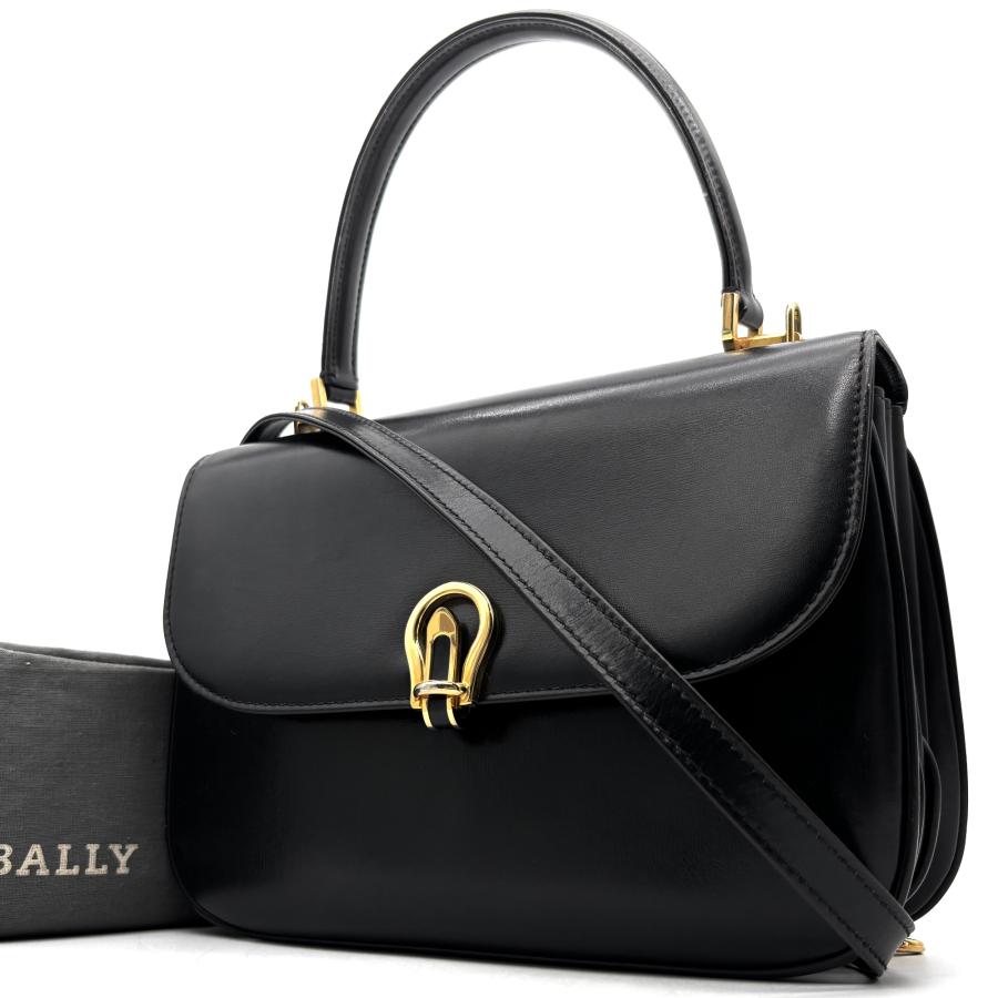 バリー BALLY 2way ハンド バッグ ショルダー レザー フラップ