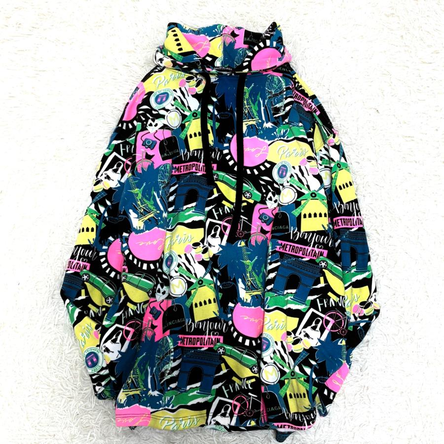 BALENCIAGA バレンシアガ プルオーバーパーカー フーディ マルチカラー