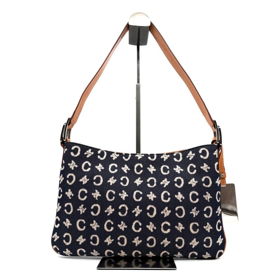 CELINE トートバッグ パリマカダム トリオンフ A4可能 デニム レザー セリーヌ CELINE Cマカダム トリオンフ ワンショルダーバッグ ホーボー