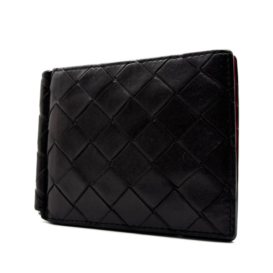 美品 BOTTEGA VENETA イントレチャート マネークリップ 折り財布 ボッテガヴェネタ BOTTEGA VENETA イントレチャート マネークリップ 二