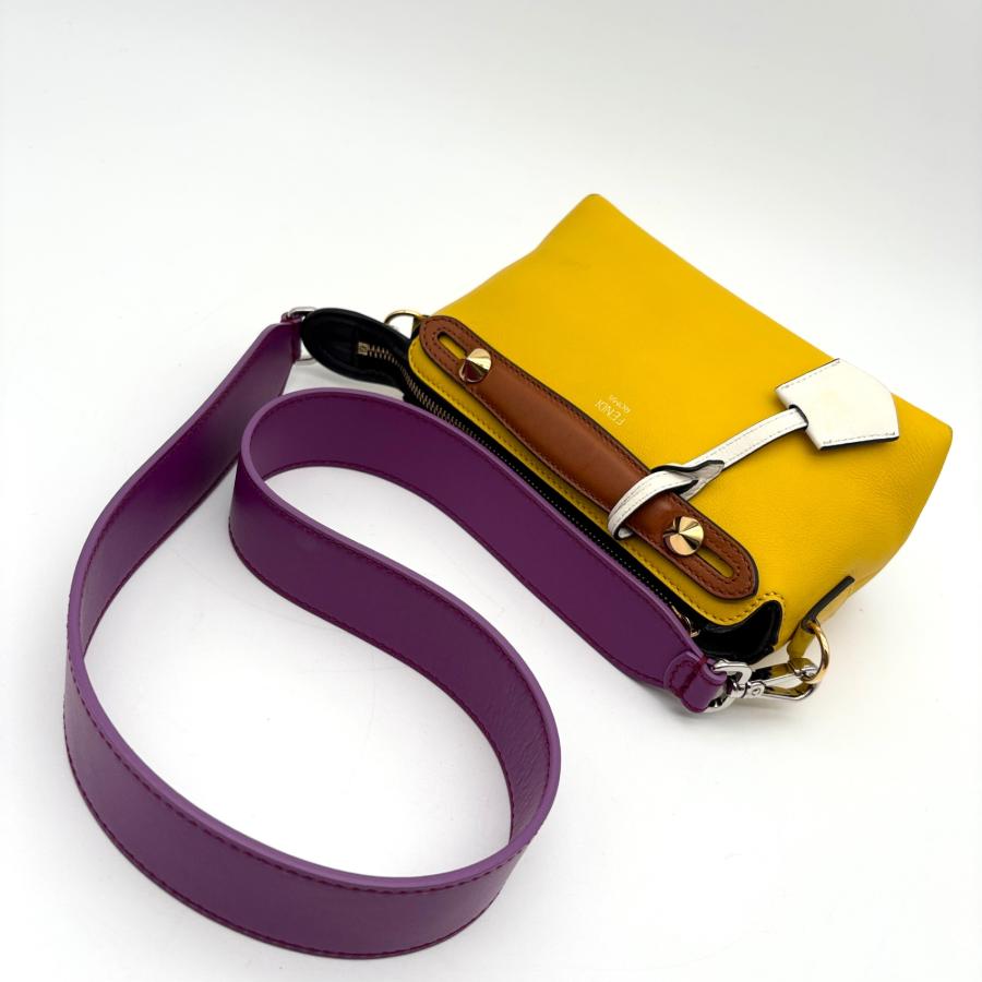 FENDI - 【美品・希少】フェンディ　バイザウェイ　イエロー　ストラップ　2way フェンディ FENDI バイザウェイ ミニ ストラップユー 2way ショルダー
