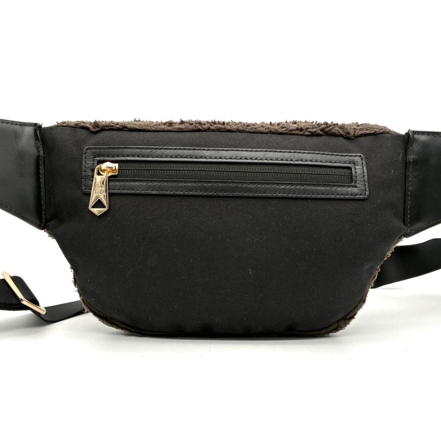 正規品 Paul smith ポールスミス ボディバッグ ウエストバッグ ボア ファー 斜め掛け クロスボディ ロゴ メンズ 黒 茶_2