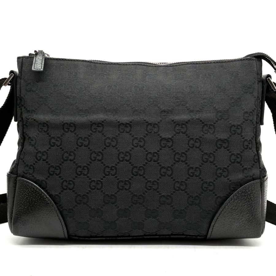 美品 グッチ GUCCI ショルダーバッグ 斜め掛け GG柄 GGキャンバス ロゴ