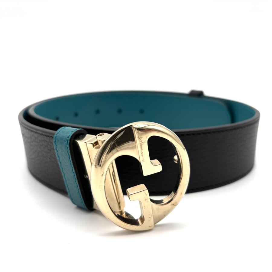 GUCCI グッチ リバーシブル ベルト ロゴバックル インターロッキング