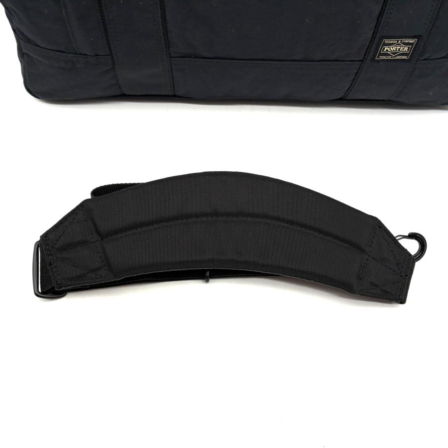 美品 PORTER ポーター 2WAY ボストンバッグ ダッフルバッグ キャンバス ナイロン ブラック 黒 大容量 旅行 出張 トラベル A4収納 夏休み 帰省_9
