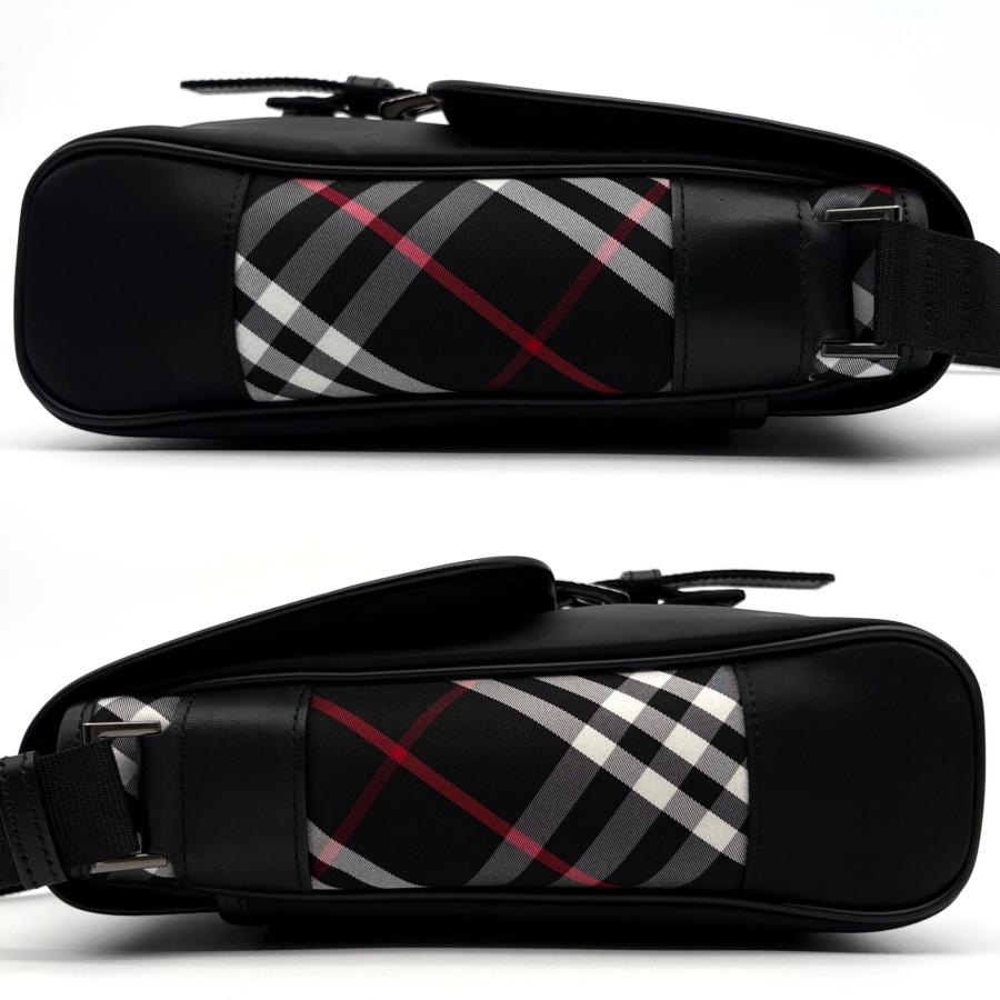 美品 バーバリーブラックレーベル メッセンジャーバッグ ショルダー ブラック 黒 バーバリーブラックレーベル BURBERRY BLACK LABEL ショルダーバッグ