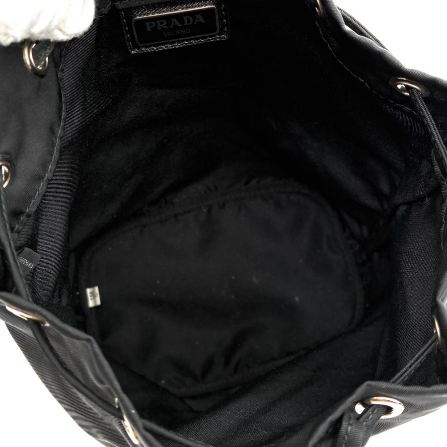 極美品 近代モデル プラダ PRADA 巾着 ポーチ 1NA369 三角ロゴ