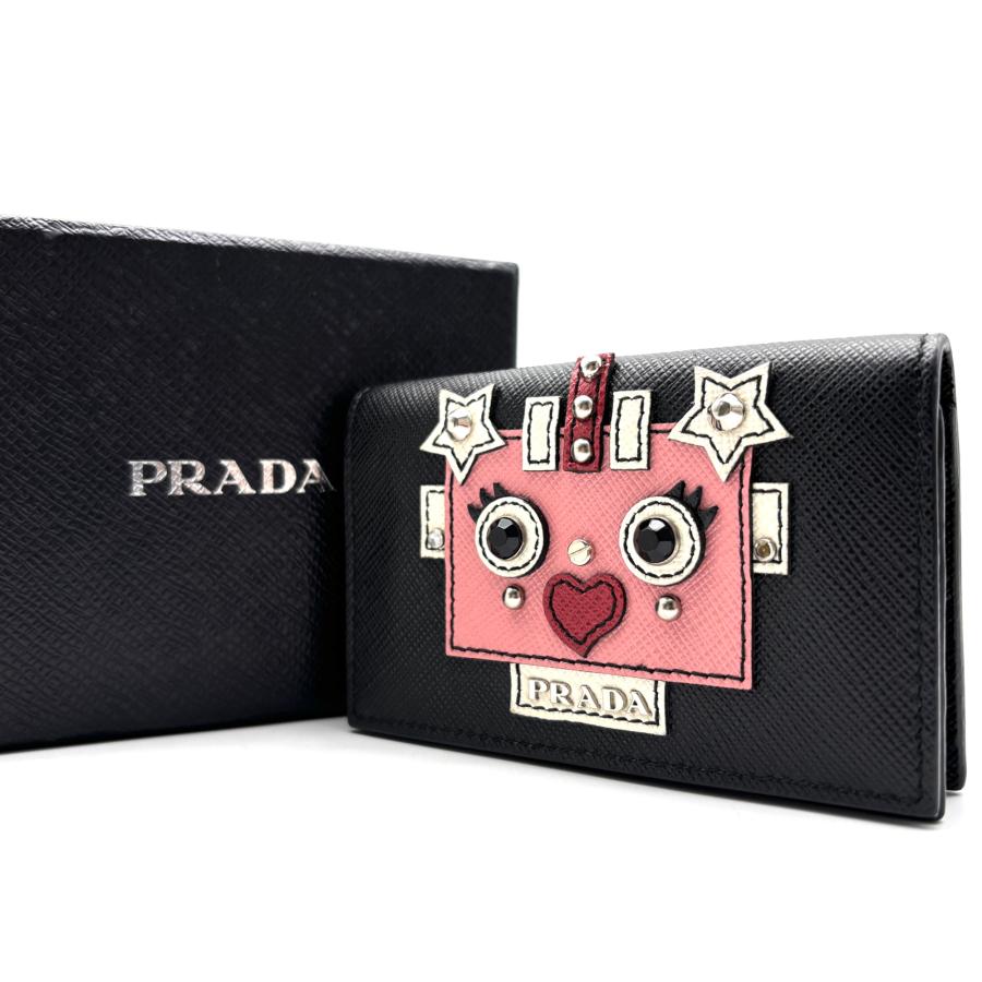 PRADA プラダ ロボット カードケース 名刺入れ サフィアーノ レザー 