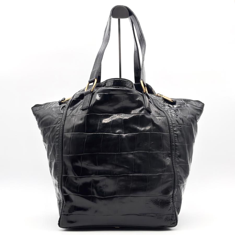 イヴサンローラン YSL ダウンタウン ハンドバッグ トートバッグ クロコ