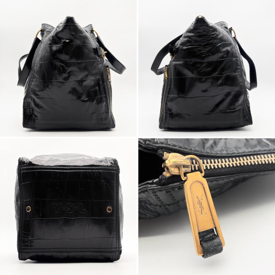イヴサンローラン YSL ダウンタウン ハンドバッグ トートバッグ クロコ