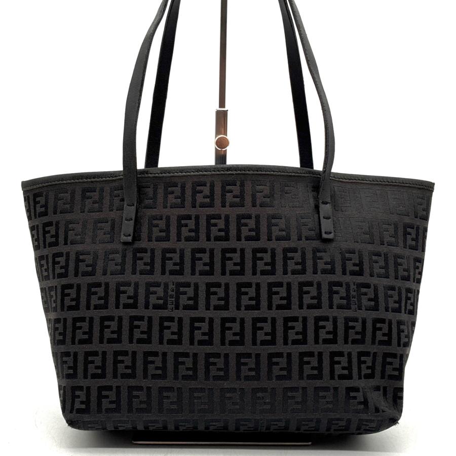 フェンディ ミニバッグ　ズッキーノ　黒 フェンディ FENDI ズッキーノ FF柄 トートバッグ ハンドバッグ ポーチ
