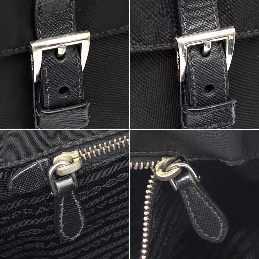 美品 プラダ PRADA トートバッグ ビジネスバッグ ダブルポケット A4 大 