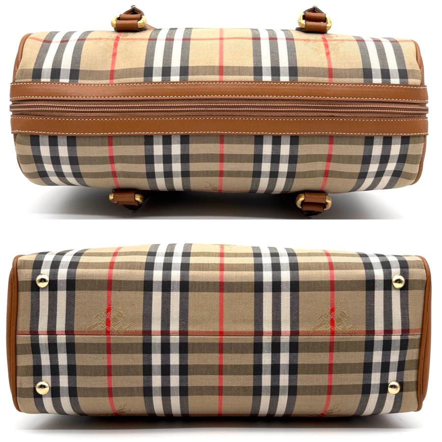 未使用級 バーバリー Burberry ミニボストンバッグ ハンドバッグ ノバ