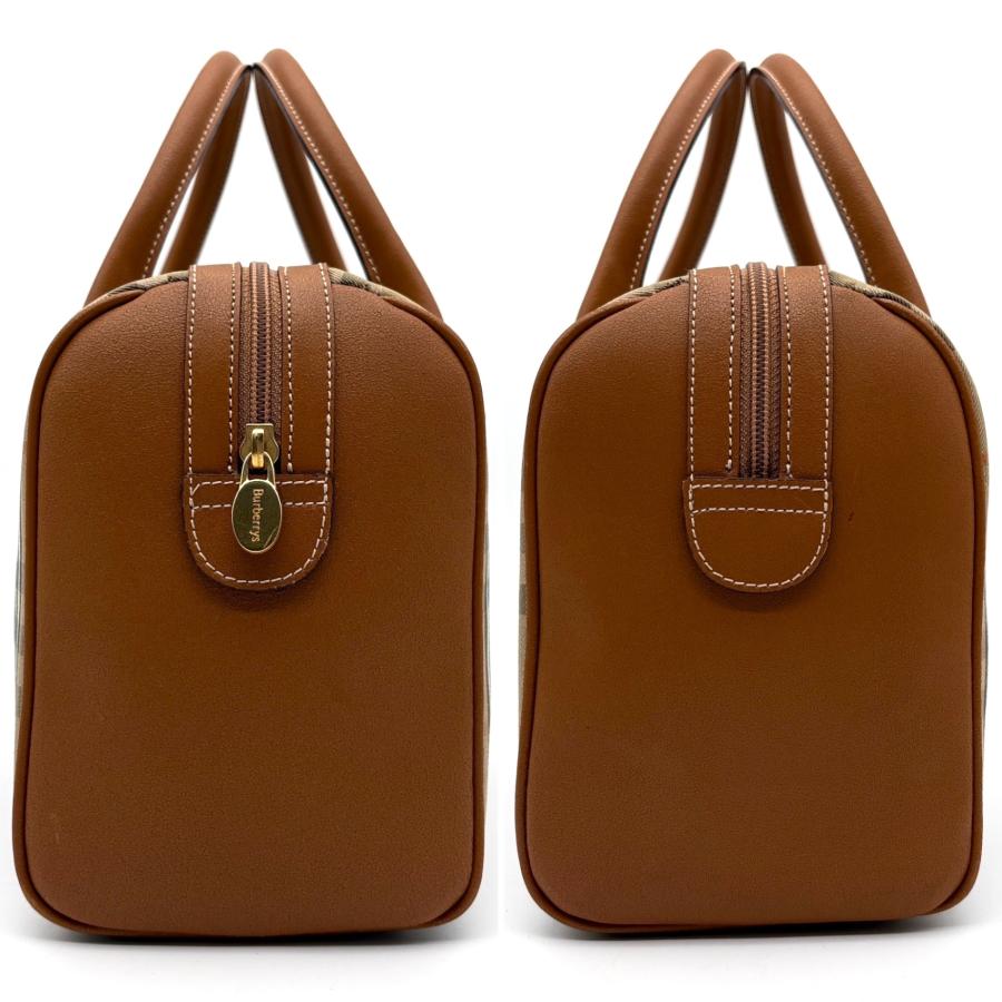 未使用級 バーバリー Burberry ミニボストンバッグ ハンドバッグ ノバ