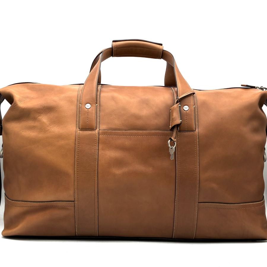 COACH コーチ ボストンバッグ トラベル ダッフル レザー 茶 ブラウン 2WAY ショルダーバッグ 大容量 出張 旅行 南京錠 鍵 カード 未使用保管品_2