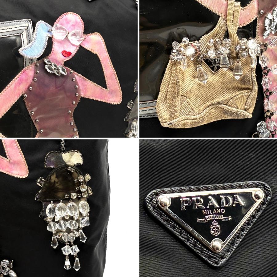 【PRADA】トートバッグ ロボットドール　ナイロン　ブラック　三角ロゴ プラダ PRADA トートバッグ コレクション ドール ロボット 鞄 三角ロゴ