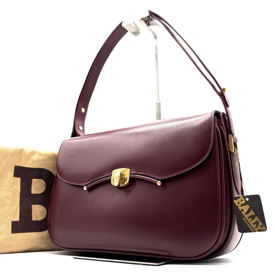 バリー　バッグ/バリー　ハンドバッグ　高級本革仕様　美品 バリー BALLY レザー ハンドバッグ ワンショルダーバッグ ボルドー