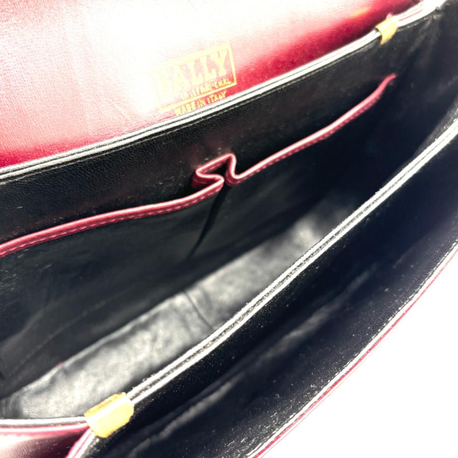 バリー BALLY レザー ハンドバッグ ワンショルダーバッグ ボルドー