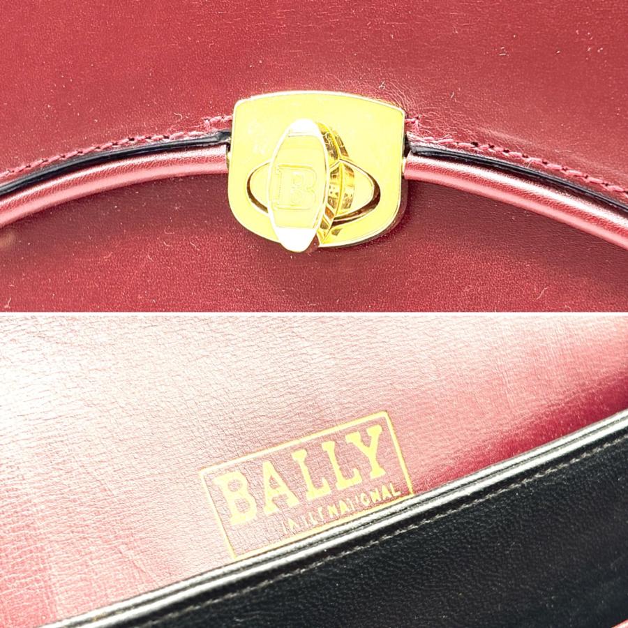 バリー BALLY レザー ハンドバッグ ワンショルダーバッグ ボルドー