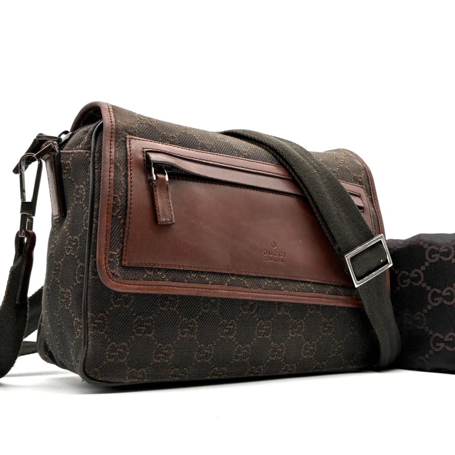 グッチ GUCCI ショルダーバッグ メッセンジャーバッグ フラップ GG