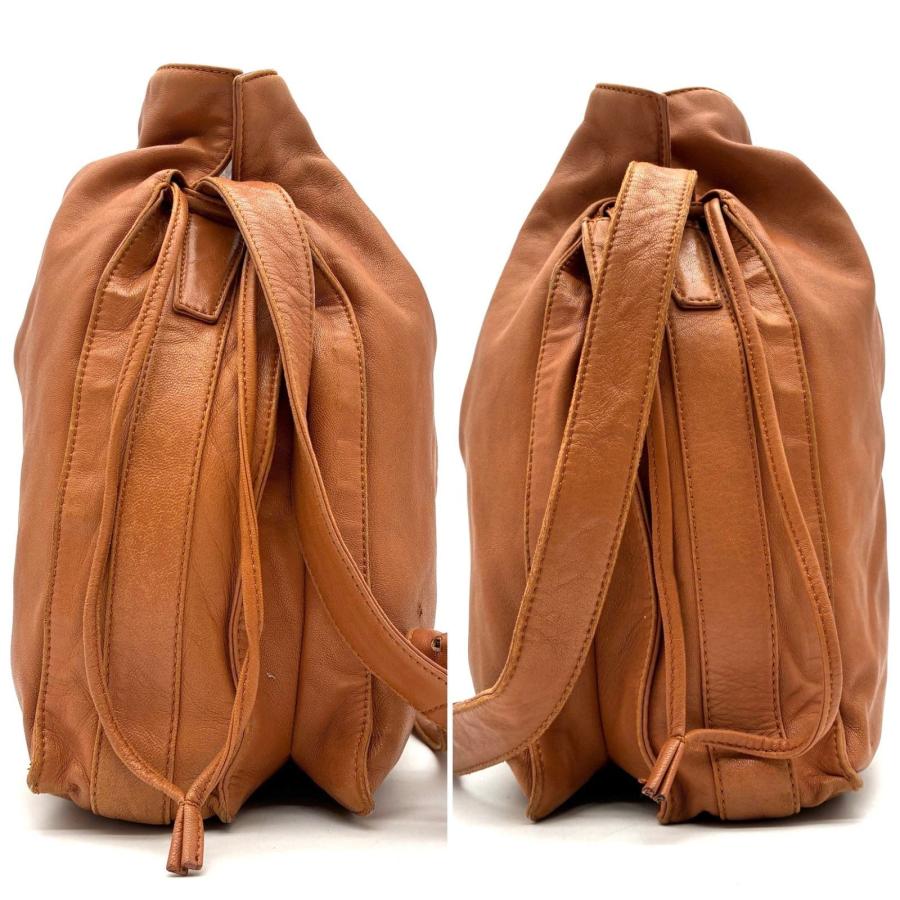 ロエベ LOEWE フラメンコ ショルダーバッグ ナッパレザー キャメル