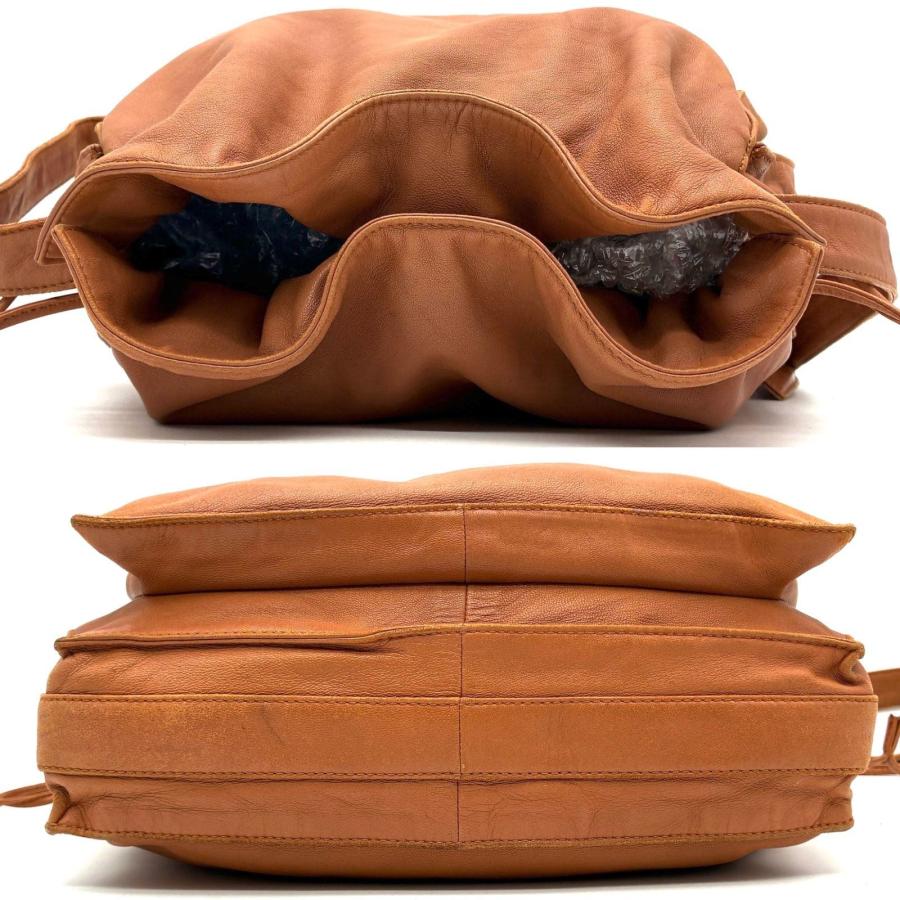 ロエベ LOEWE フラメンコ ショルダーバッグ ナッパレザー キャメル