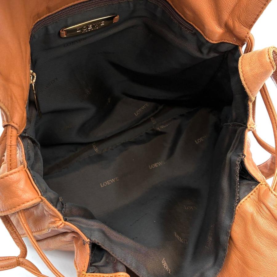ロエベ LOEWE フラメンコ ショルダーバッグ ナッパレザー キャメル