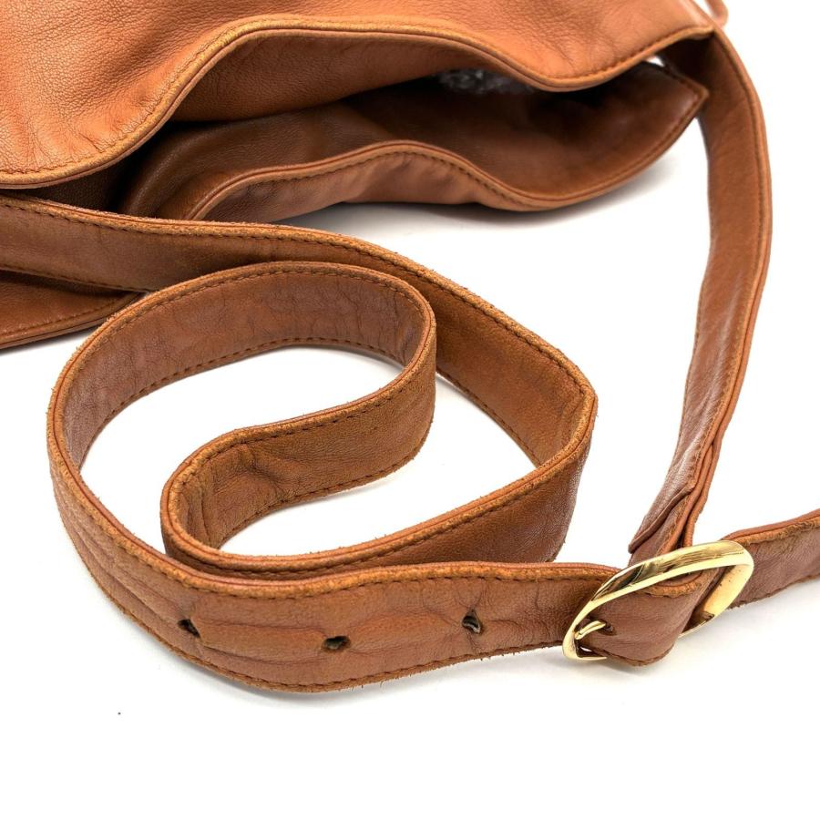 ロエベ LOEWE フラメンコ ショルダーバッグ ナッパレザー キャメル