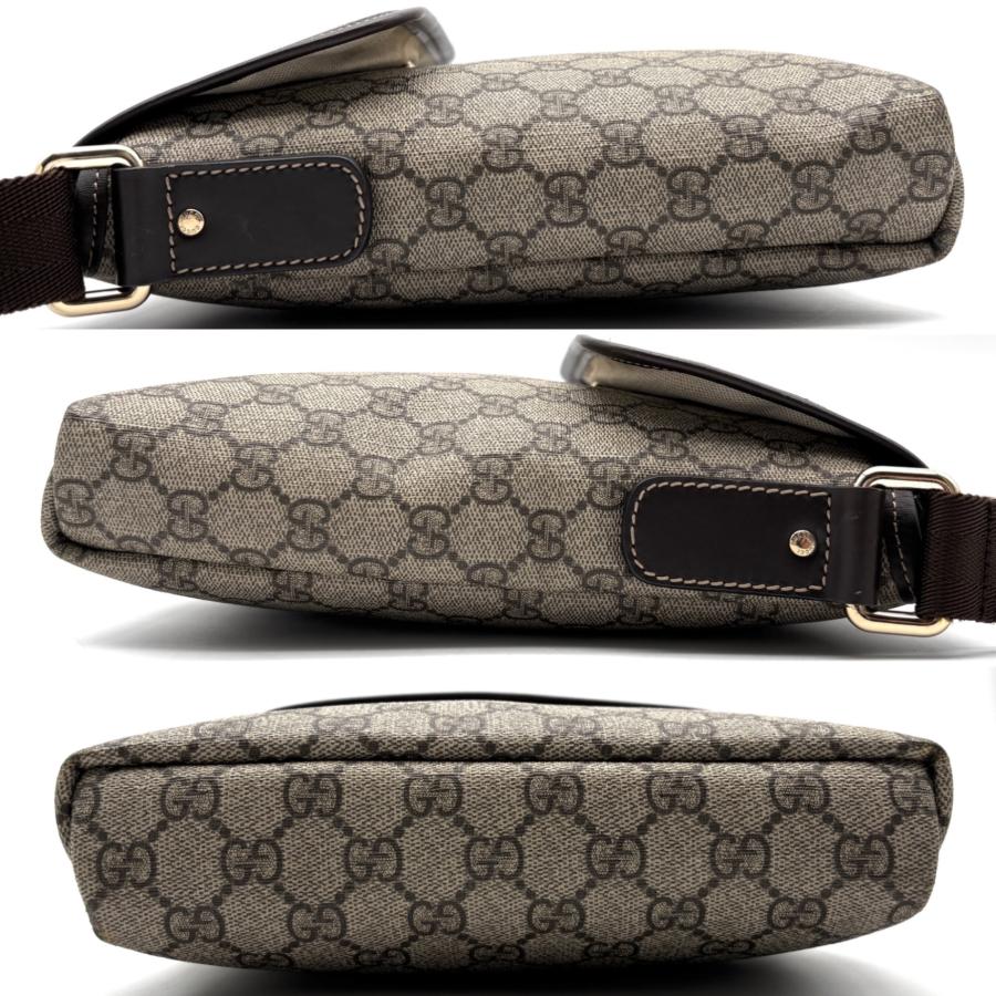極美品 グッチ GUCCI GGスプリーム メッセンジャーバッグ ショルダーバッグ ベージュ ブラウン PVC レザー フラップ 斜め掛け クロスボディ ボーナス 夏休み 父の日 ご褒美 旅行 帰省 サマーギフト グッチ GUCCI GGスプリーム ショルダーバッグ メッセンジャーバッグ