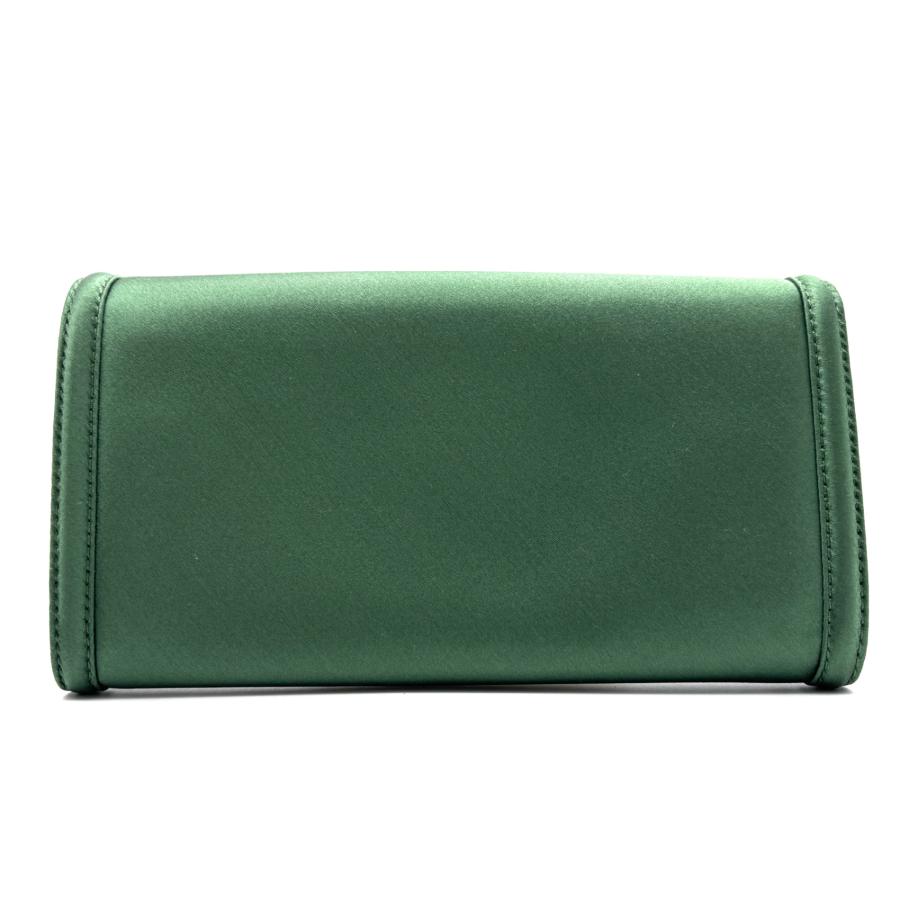 BVLGARI ブルガリ セルペンティ ポーチ クラッチバッグ ロゴ金具 ナイロン 軽量 高級 マダム レディース グリーン_2